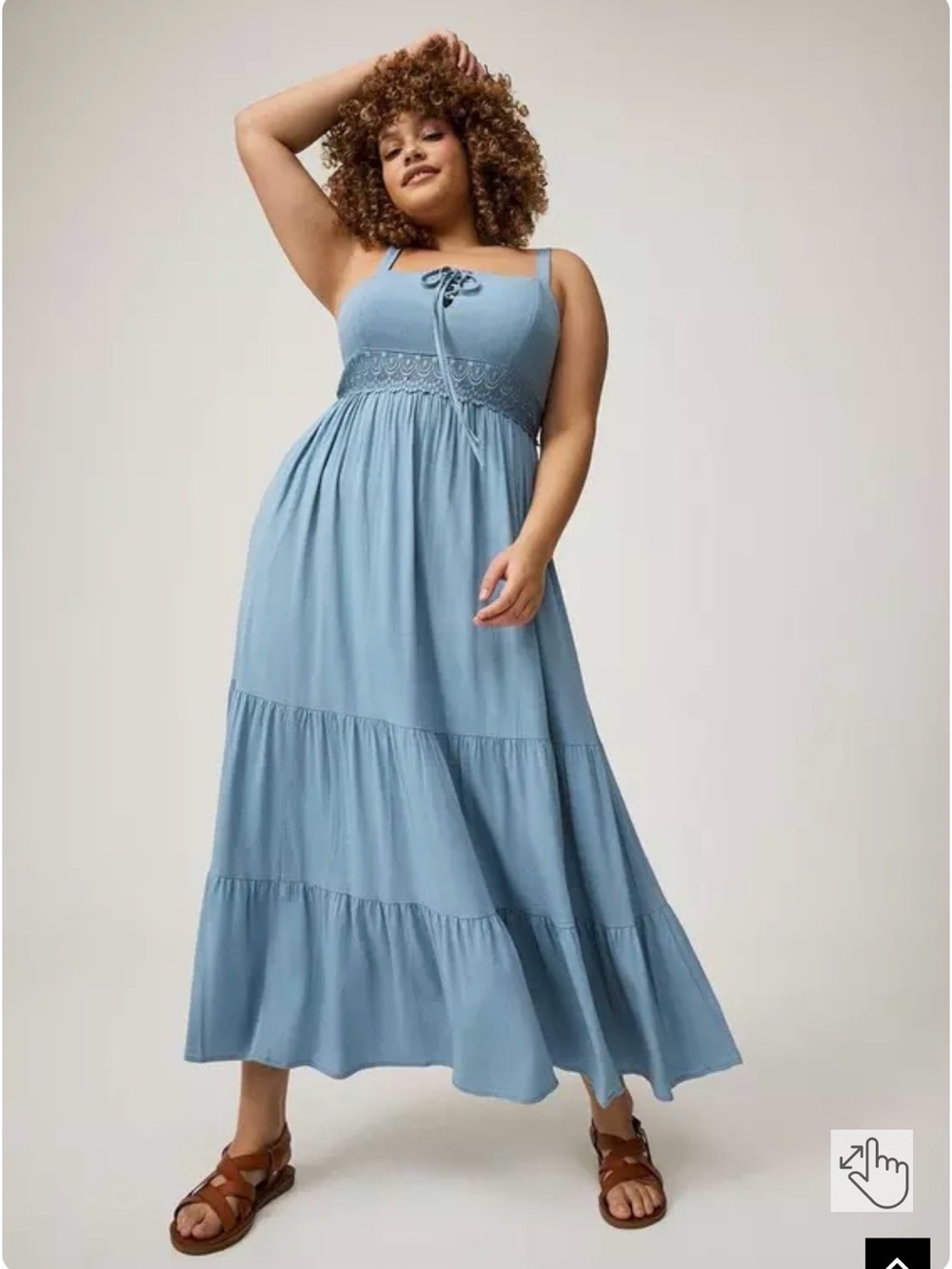NWOT Torrid Maxi Lace-Up Dress size 0